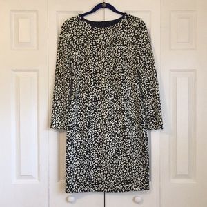 Navy blue leopard print dress